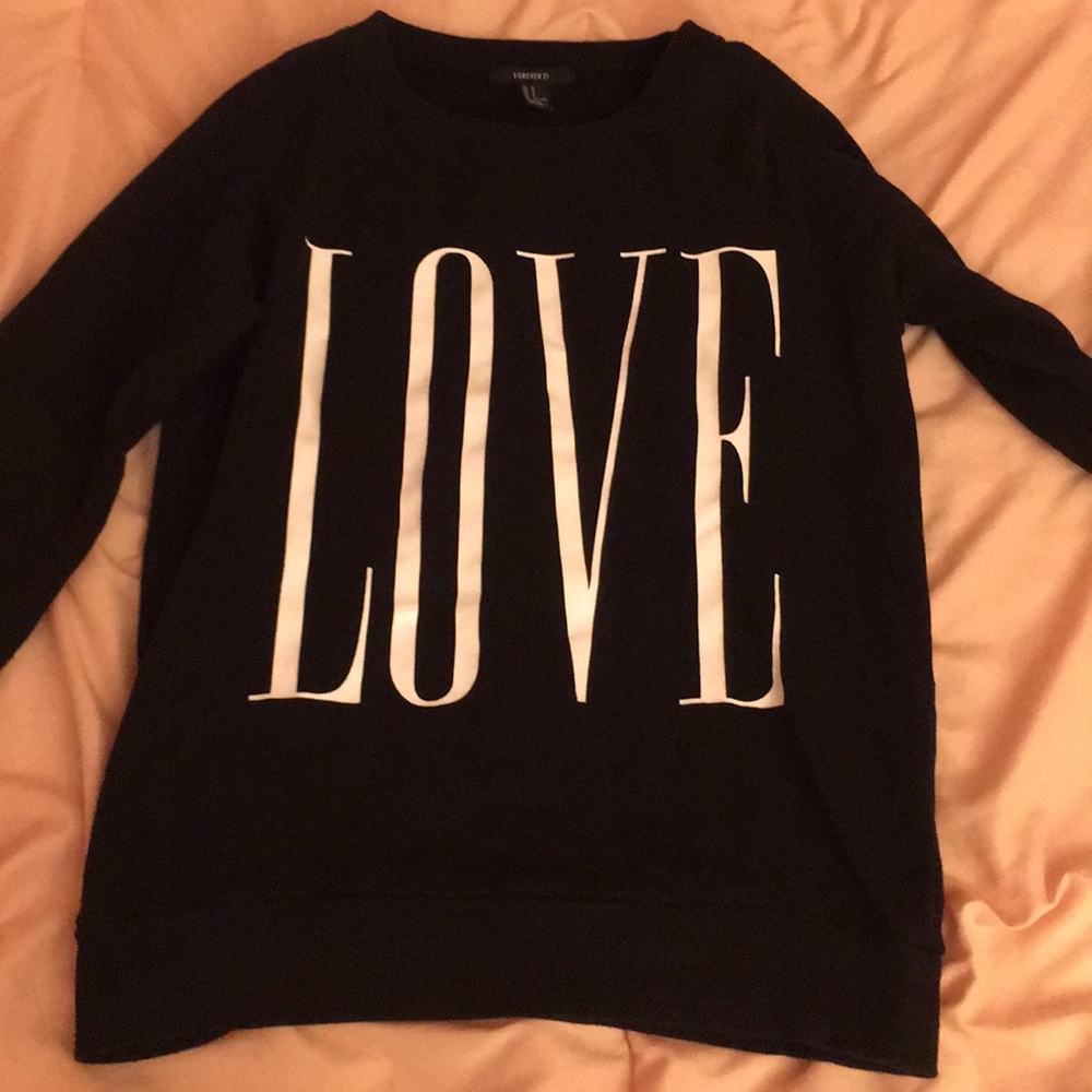 Love crew neck sweater